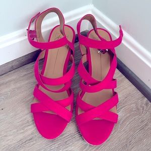 Plume Ankle Strap Espadrille Wedge